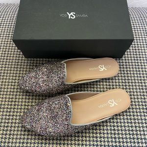 Yosi Samra Vidi Champagne Glitter Mule